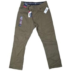 Chaps‎ Mens Slim Straight Fit Khaki Chinos Pants Waist 32 Inseam 30 NWT (C)